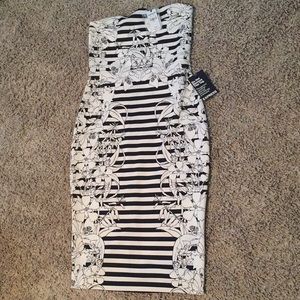 Express Strapless form fitted dress